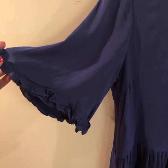 Navy Ruffle Mini Dress - Picture 6 of 6